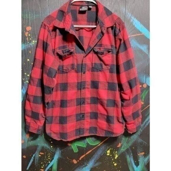 Burnside Flannel Shirt SZ L #086‎ - Picture 1 of 3